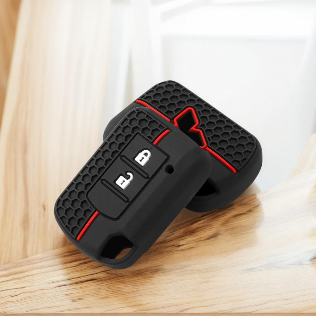 Чехол-накладка для ключа автомобиля для Mitsubishi ASX ASH Outlander Lancer EX Galant Pajero L200 2 кнопки брелок протектор