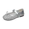 Woven Hollow Breathable Explosion Shallow Mouth Single Shoes Women's One-word Buckle Versatile Niche Fashion Mary Jane Shoes