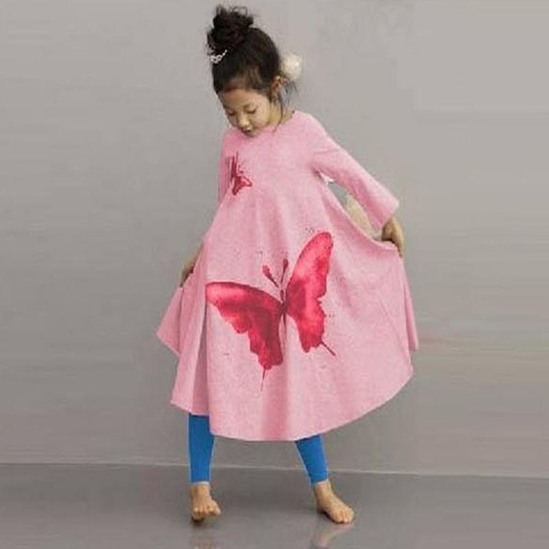 Платье с рисунком бабочки для девочек, детские танцевальные праздничные платья, одежда для детей от 3 до 10 лет