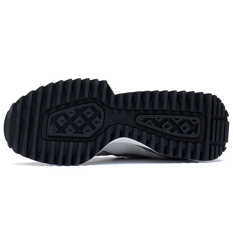 Li Ning Cargo Suede Fabric Leather Shock Absorption Non-Slip Wear-Resistant Lightweight Low-Top Sports Casual Shoes Men Sneakers White Gray AGCS261-5