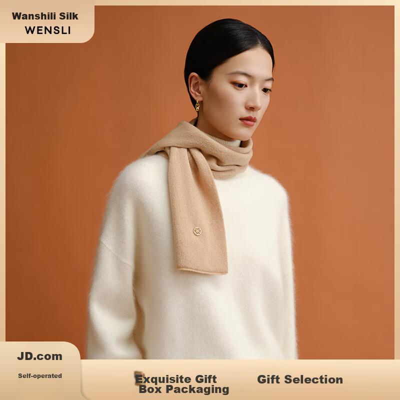 WENSLI Cashmere Scarf for Women, Winter Shawl, Warm Wrap, Gift for Girlfriend, New Year Present, Gift Box Packaging, Songyu