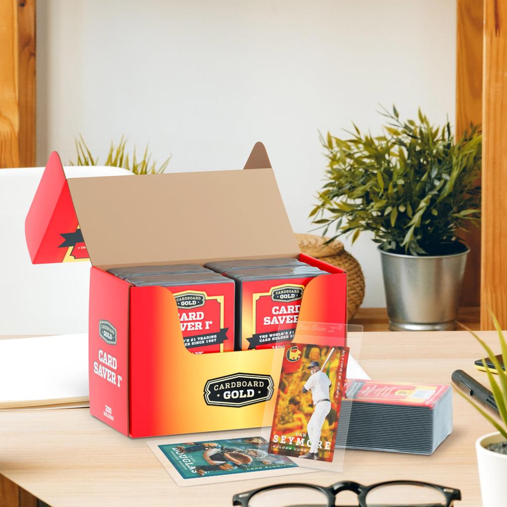 Картонный держатель Gold Card Saver 1 для отправки карт на оценку, упаковка из 50 штук - полужесткий PSA/BGS - (2)