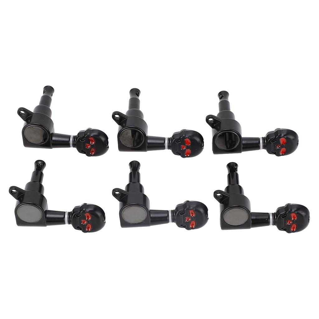 3 Left 3 Right String Tuning Keys Fully Enclosed Knob Zinc Alloy Machine Head Tuners for Acoustic El