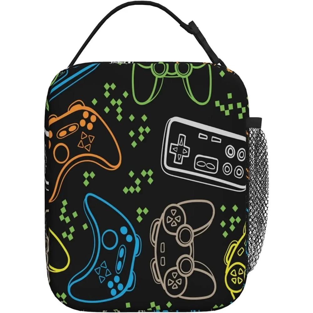 Игровой мультфильм изолированный ланч-бокс ланч-бокс для мужчин, женщин, мальчиков, девочек многоразовая термосумка для офиса, работы, школы, пикника