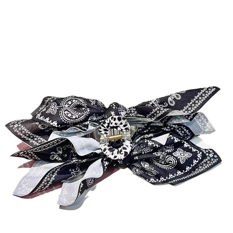 Заколка-бант из цветка кешью во французском стиле, милая заколка-крокодильчик, заколка для хвостика в курортном стиле, модный головной убор