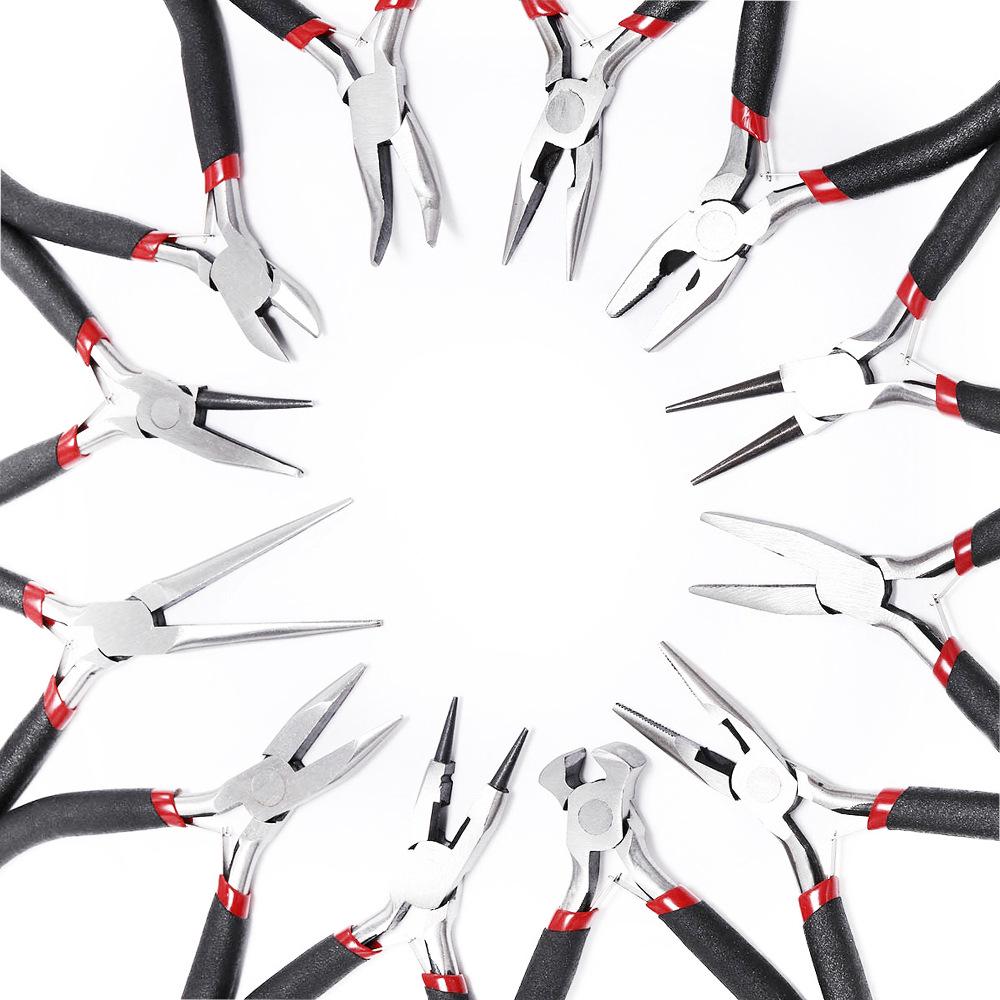 Набор мини-плоскогубцев для ювелирных работ ручной работы: Плоскогубцы с длинными губками, диагональные плоскогубцы, круглогубцы для DIY и ювелирных аксессуаров.