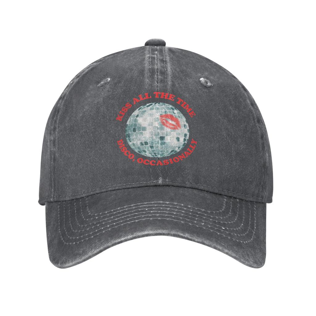 Harrys Styles Kiss All The Time Disco Occasionally Baseball Caps Vintage Distressed Washed Snapback Hat Outdoor Fit Caps Hat