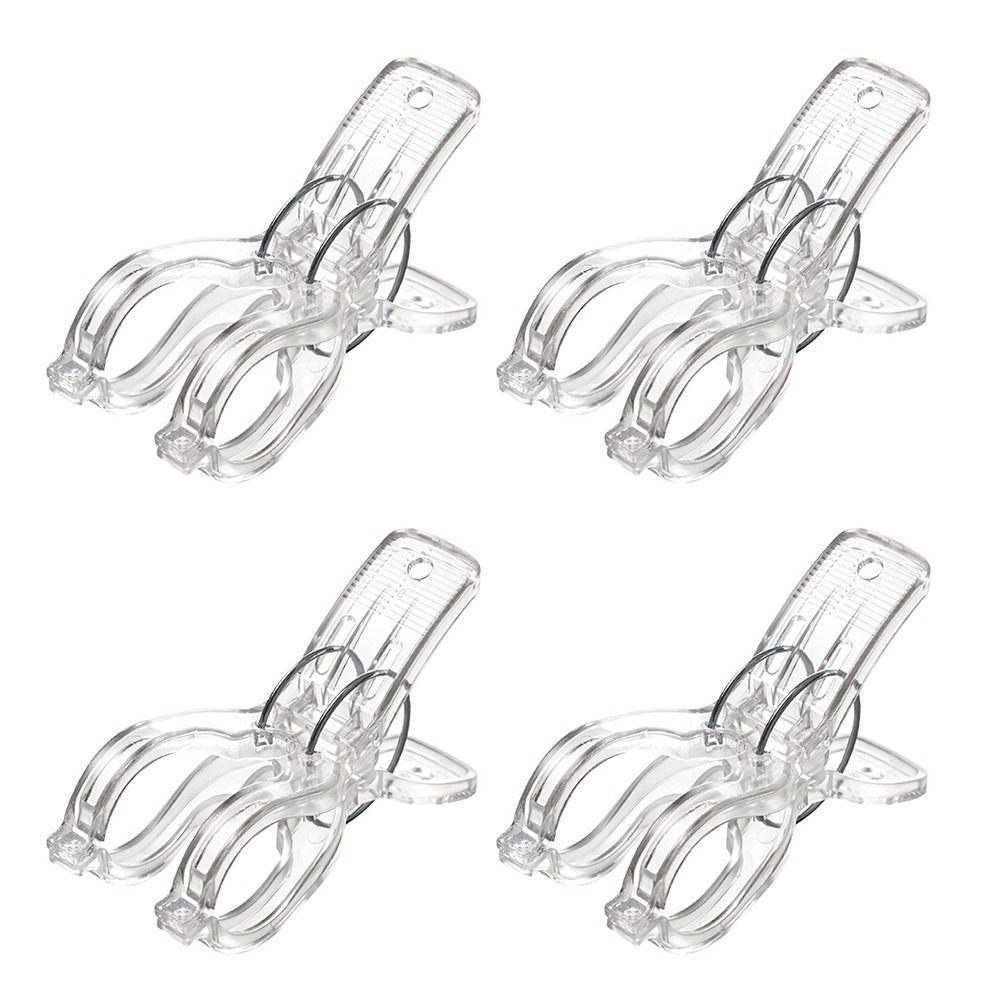 4PCS Anti-slip Drying Rack Holder Wind Proof Laundry Clothes Pins Quilt Clip Household Organizer