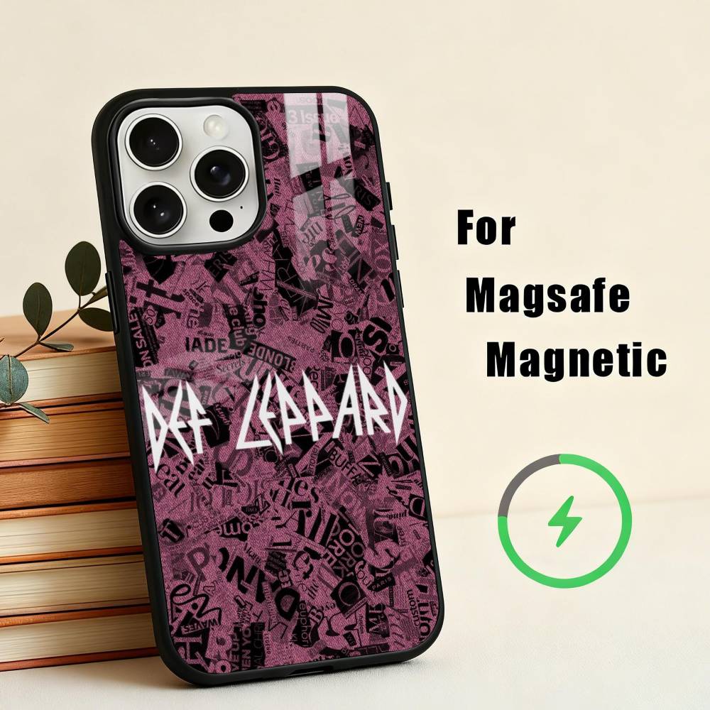 Hot R-Rock band D-Def L-Leppard Phone Case For iPhone17,16,15,14,13,12,11 Plus,Pro Max Magnetic For Magsafe Wireless Charging