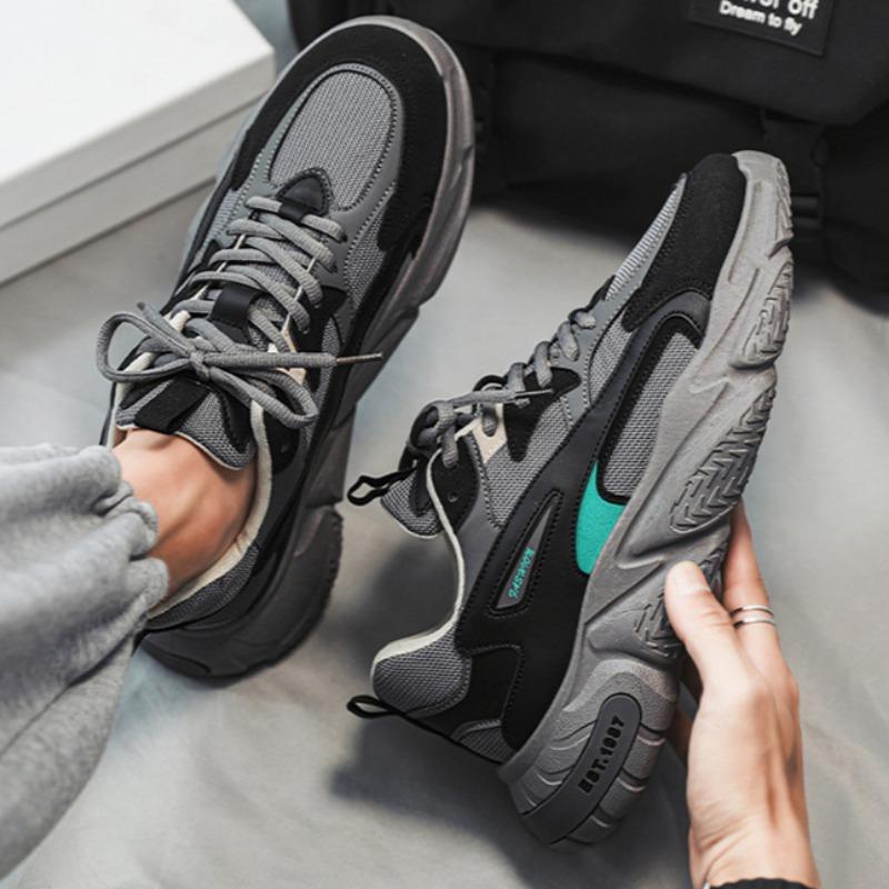 Кроссовки Chunky Sneaker мужские удобные дышащие кроссовки для бега для мужчин 2025 года трендовая повседневная обувь на шнуровке обувь для скейтбординга вулканизированная обувь