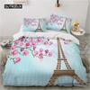 Eiffel Tower Bedding Duvet Cover Set 3d Digital Printing Bed Linen Fashion Design Comforter Cover Bedding Sets  Bed Set