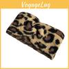Вязаная повязка на голову с леопардовым принтом для женщин, теплая зимняя шапка, аксессуары для волос