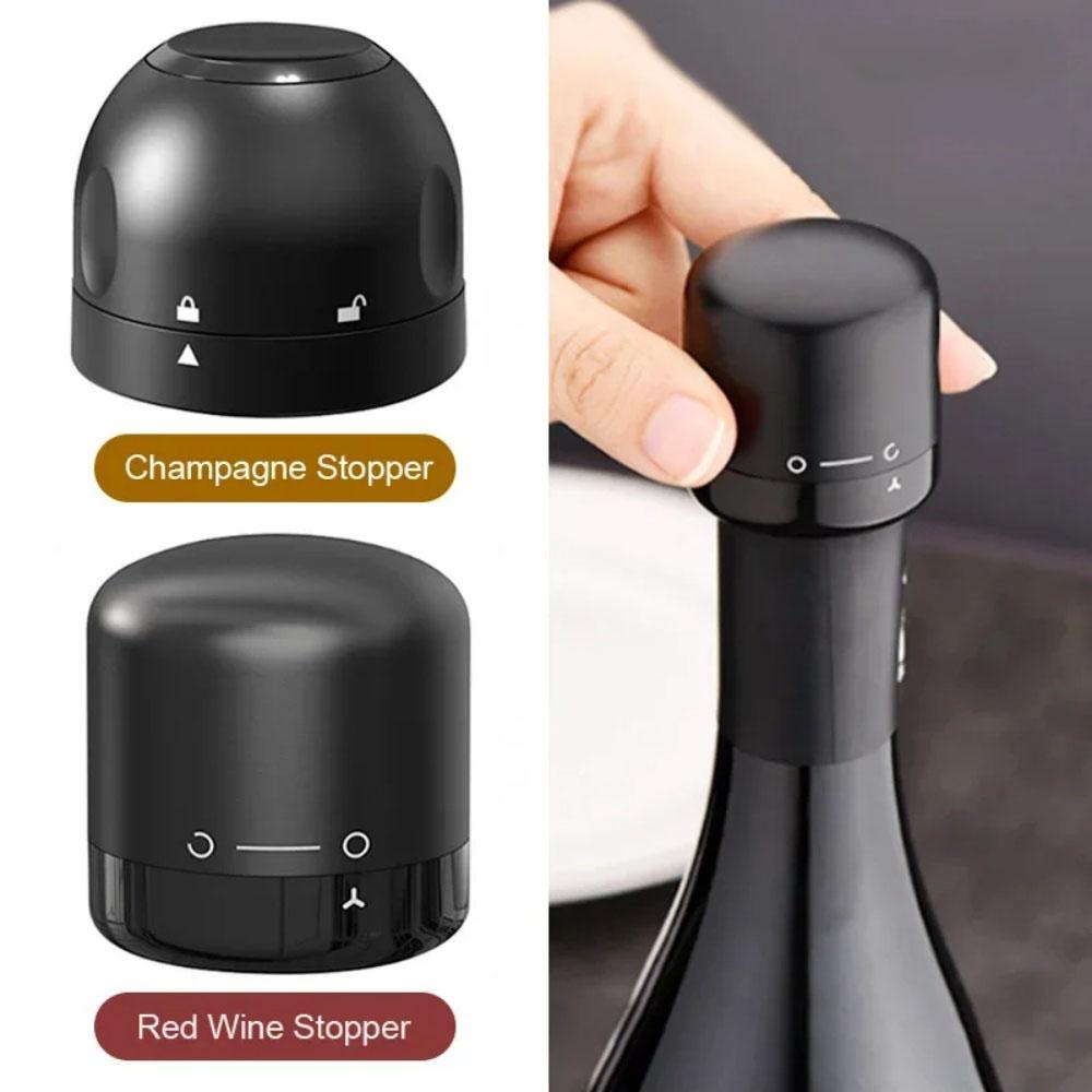 Vacuum Wine Stoppers Reusable Champagne Bottle Stoppers Wine Sealer Cap Set Leak-proof Preserver for Wine Plug Tools 7