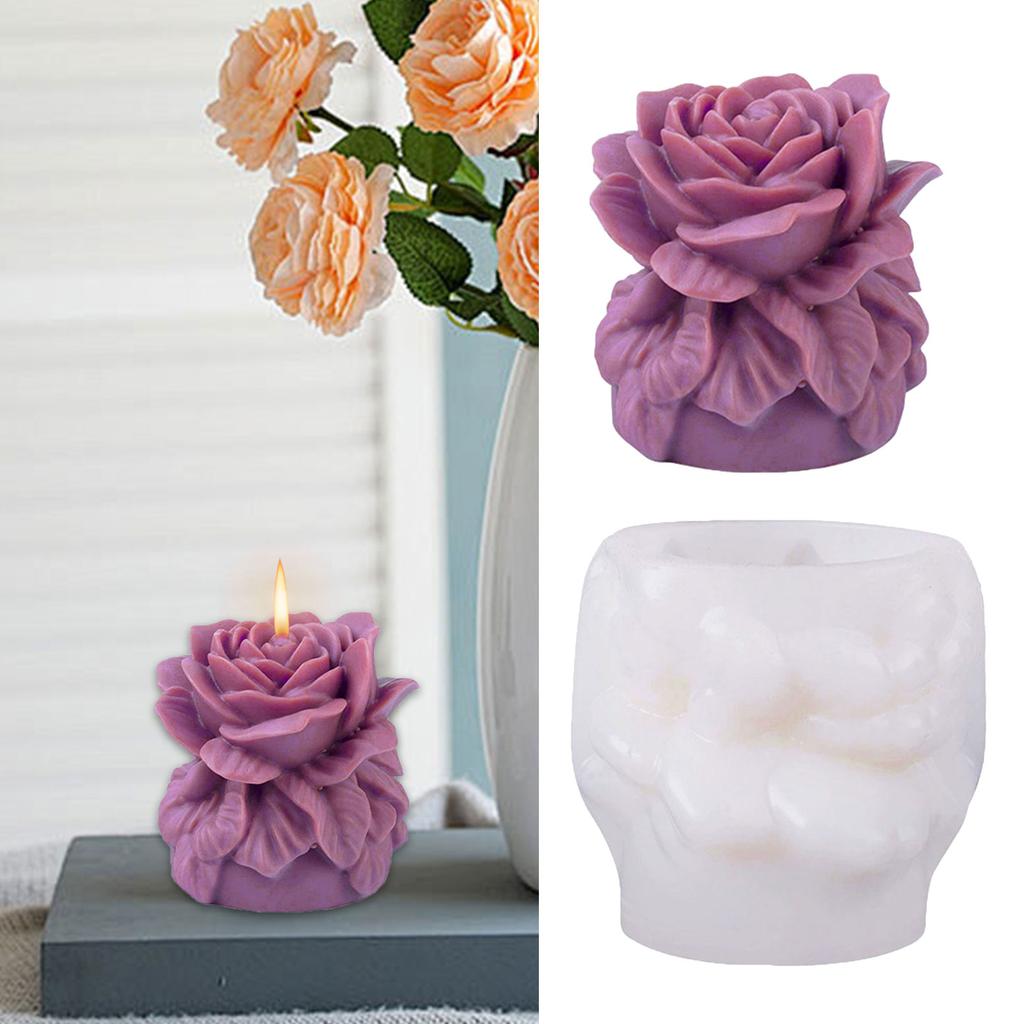 Flowers Candle Mould Silicone Molds Ornament Molds Castings Molds Handmade Plasters Molds Craft Supplies