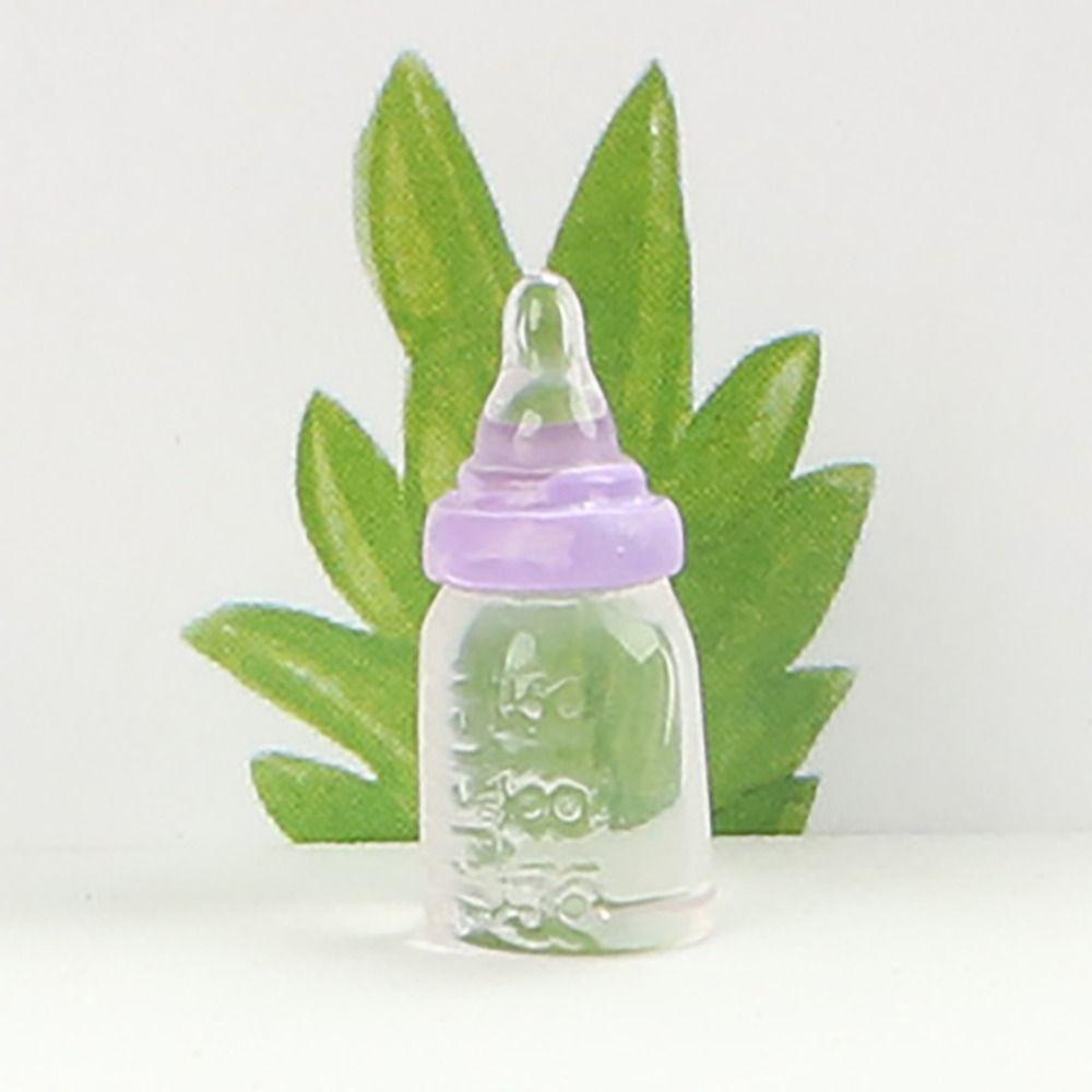 5pcs Baby Bottle Model Simulation Mini Milk Bottle Kids Feeding Bottles Toys  Dollhouse Accessories
