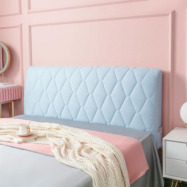 Чехол на изголовье мягкого бархата, утолщенный, полностью обернутый, стеганый, универсальный, против столкновений, пылезащитный прикроватный защитный чехол