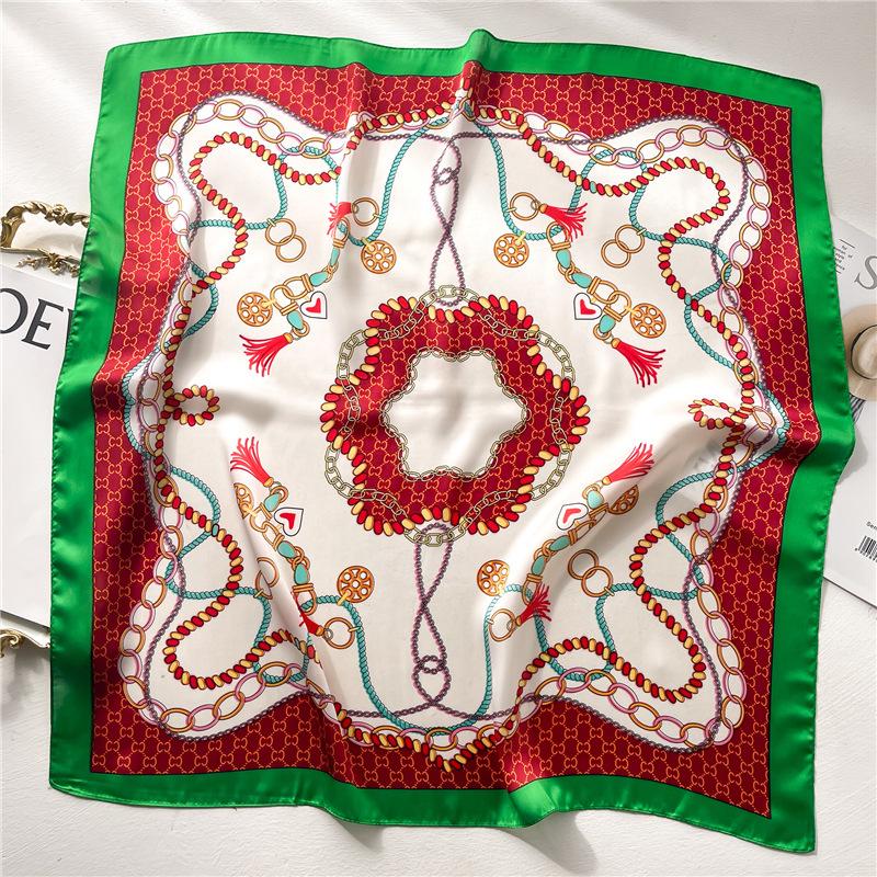 70 * 70cm New Silk Small Square Scarf For Women'S Neck Protection Professional Scarf Versatile Hair Tie Headscarf Scarf