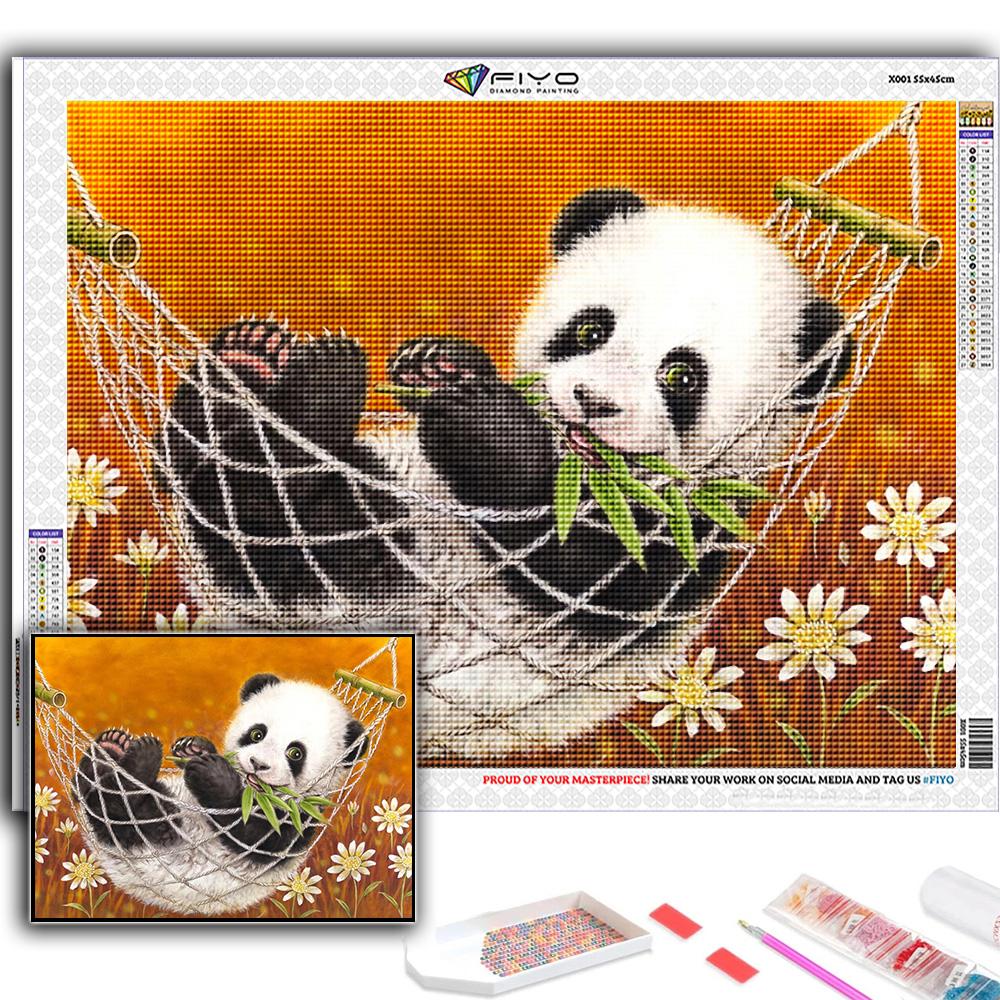 Cross Stitch Kit DIY Diamond Embroidery Animal Panda Diamond Painting Home Decor