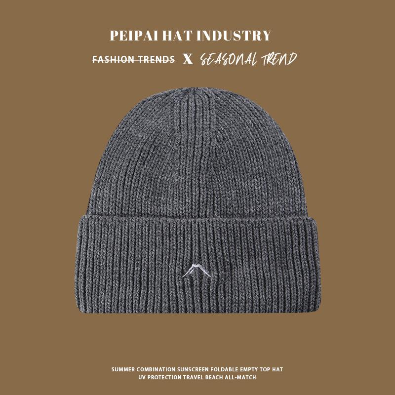 New warm and cold-proof solid color versatile knitted hat