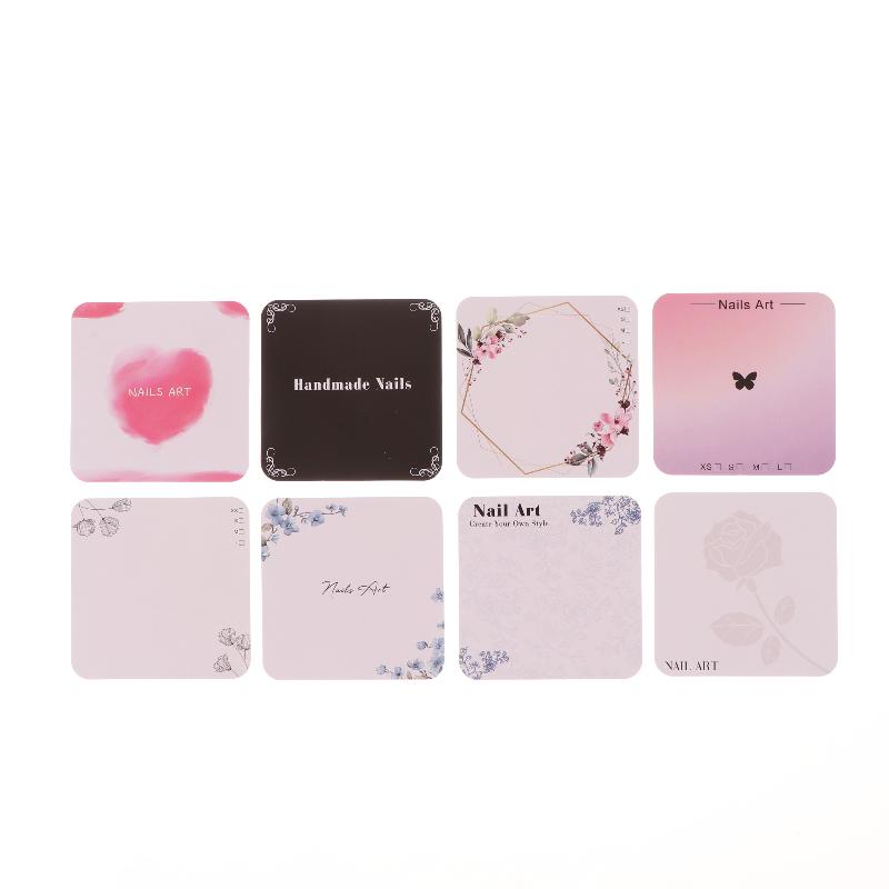 20 листов Накладные ногти Пресс-он Нижний цветочный узор Картонный фотореквизит Ручная работа Искусственные ногти Арт-типсы Дисплей Шоу-карточка Инструменты для маникюра