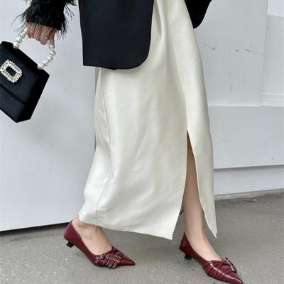 Модная женская обувь Модные туфли-лодочки с острым носком на низком каблуке Брендовые туфли-лодочки с пряжкой на ремне Неглубокие балетки Элегантные туфли-лодочки для вечернего платья