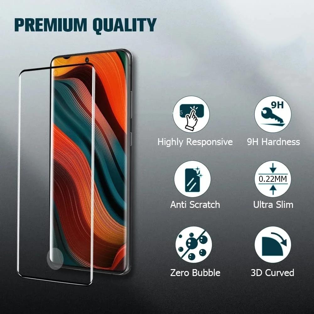 2 шт. Закаленное стекло с разблокировкой по отпечатку пальца для Samsung Galaxy S26 S25 Edge S24 S23 Ultra S22 S21 S20 FE S10 S9 S8 Note 20 Ultra 5G Защитное стекло для экрана