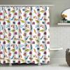 Dinosaur Shower Curtain Waterproof Cute T Rex Jungle Animals Bathroom Decor Set Vintage Farmhouse Coastal Pattern Fabric Backdro