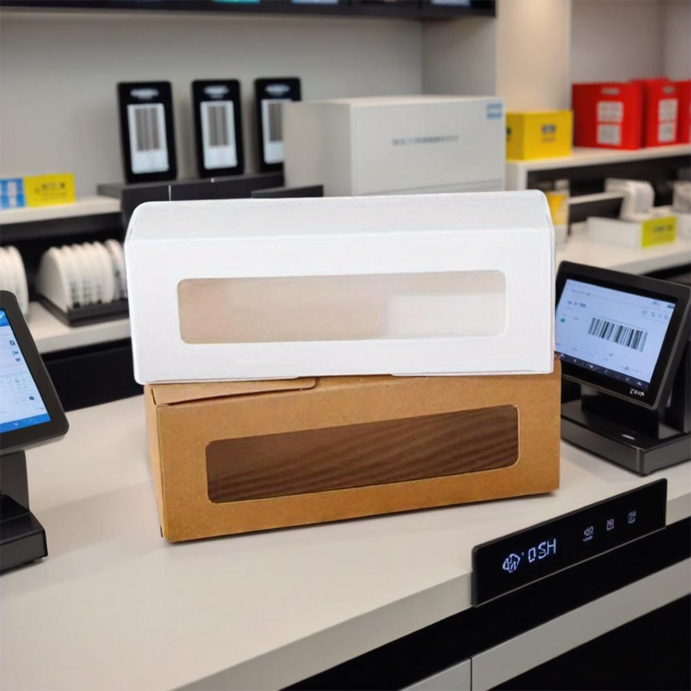 20 шт. Белая подарочная коробка с окошком, прямоугольные коробки для сладостей, подарочные коробки с откидной крышкой, бумажная подарочная упаковка, коробка для вечеринок по случаю годовщины