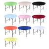 Elastic Round Table Cover Wrinkle-Resistant Fabric Universal Protection Indoor Outdoor Garden Kitchen Dining Tablecloth 120cm-152cm