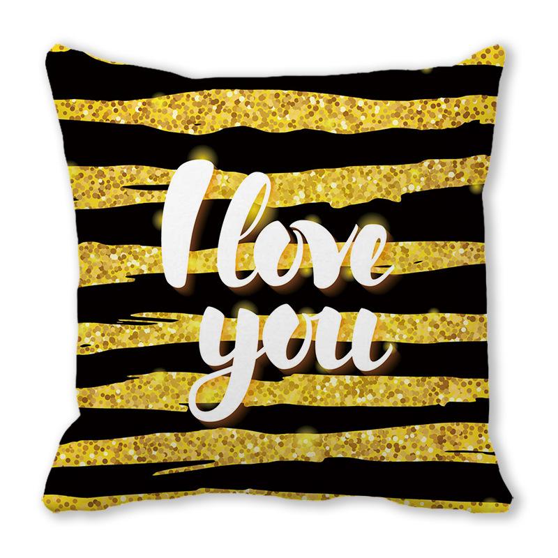 Home Decor Valentine's Day Love Patterns Pillow Covers Pattern Cushion Cover Suitable for Sofa Bedroom Car Pillow Cover