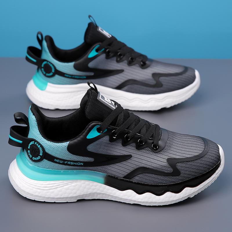 Lan Fengu Spring New Sports Shoes Breathable Men's Shoes Korean Edition Trendy British Thick soled Men's Shoes Mesh Breathable Men's Shoes