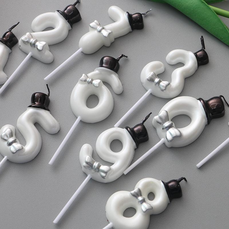 Золотые свечи-цифры 0-9 для украшения торта на вечеринки по случаю дня рождения