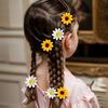 10 шт. Заколки для волос в виде подсолнухов, Мини-заколки для волос в виде цветов, Заколки для волос с челкой и косичкой, Женские пляжные свадебные аксессуары для волос для подружек невесты