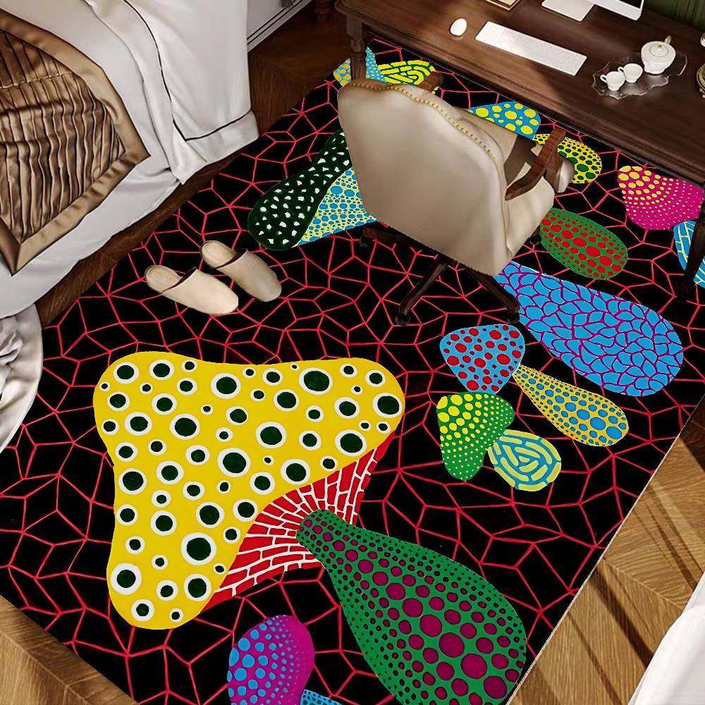Yayoi Kusama Hallway Carpet Non-Slip Laundry Room Mat Laundry Decor Balcony Child Living Room Toilet Rug