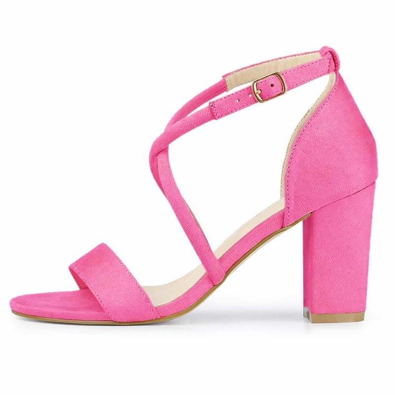 Женские сандалии с открытым носком и пряжкой, на массивном каблуке, платье, вечерние, свадебные, пикантные женские туфли