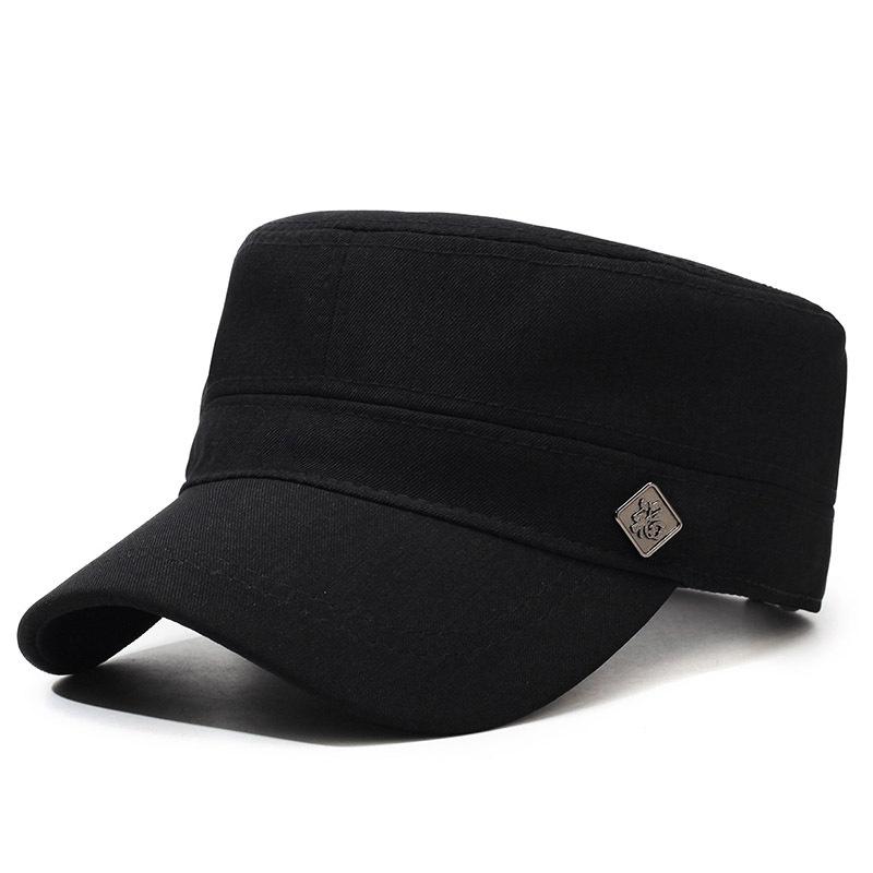 Мужская шляпа весна-осень с плоским верхом, шляпа от солнца, кепка для людей среднего и пожилого возраста