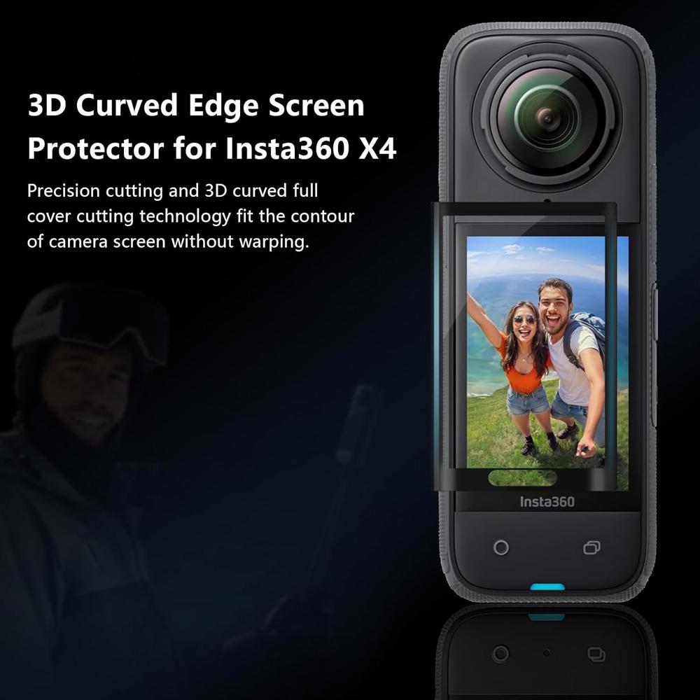 Защитная пленка для экрана 9H Изогнутая HD Закаленное стекло Сверхтонкая Защита ЖК-дисплея для Экшн-камеры Insta360 X4 Аксессуары