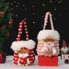 Christmas Apple Gift Bag Knitted Plush Santa Snowman Reindeer Bear Handbag Xmas Eve Candy Present Bag Holiday Party Decor