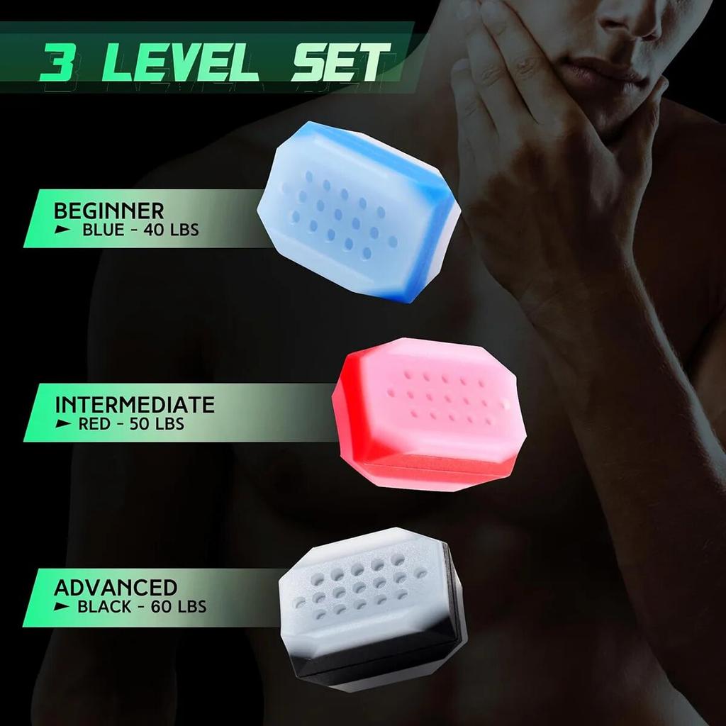 6 Pcs Jaw Exerciser for Men & Women Silicone Tablets Jaw Exerciser Gum Jawline Trainer & Jawline Shaper Jaw Line Exerciser Workout Fitness Equipment