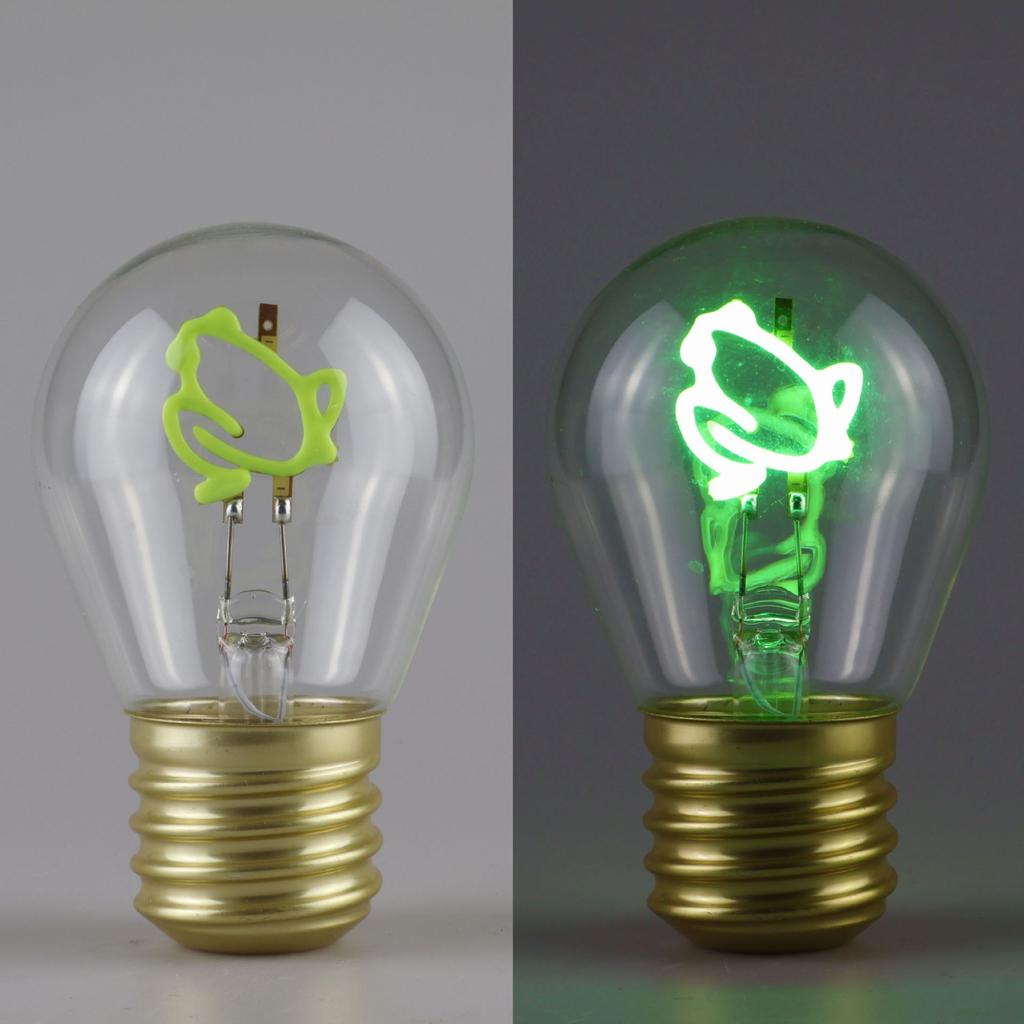Cute Cartoon LED Bulb Night Light, Rechargeable, Colorful Decorative Portable Lamp