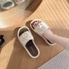 Flat-bottomed Cool Slippers 2025 Spring and Summer Women's New Internet Celebrity Casual Beach Sandals Soft-soled Lazy One-word Drag