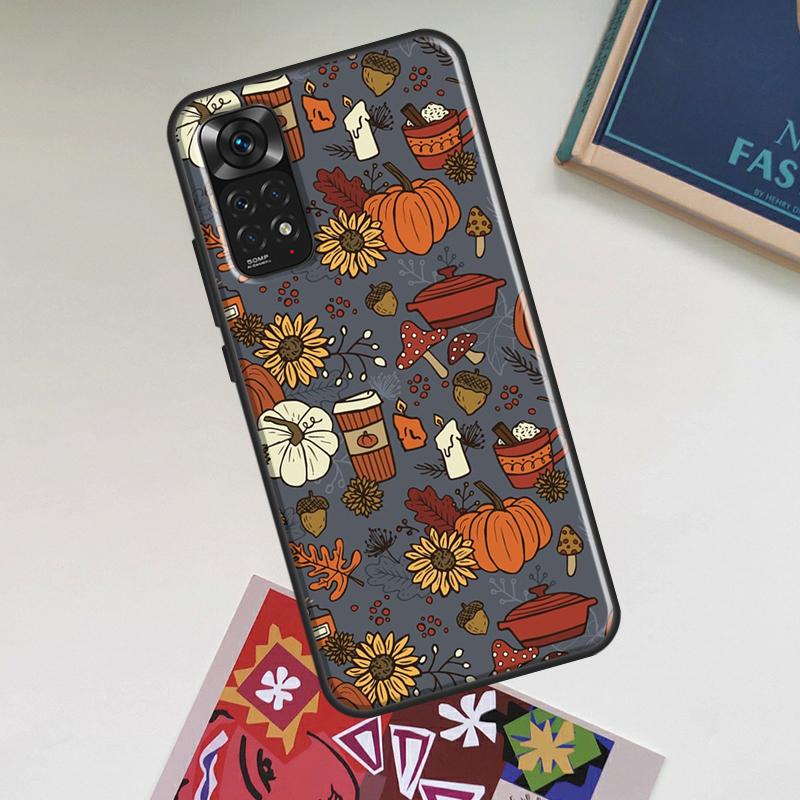 Осенние Листья Падают Хэллоуин Чехол Для Xiaomi Redmi Note 12 Pro Plus 8 9 10 11 Pro 8T 9S 10S 11S 12S 9C 10A 10C 12C Обложка