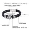 Genuine Leather Bracelet For Men Punk Braided Rope Steel Magnetic Button Male Bracelet Jewelry Birthday Gift Bb1337