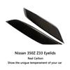 JDM Style Real Carbon Headlights Eyelids Car Decorative Stickers for Nissan 350Z 2003 2004 2005 2006 Front Lamp Eyebrows Z33