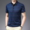 Новая летняя мужская повседневная футболка с короткими рукавами, мужская модная футболка для молодежи и среднего возраста, тонкая рубашка поло с лацканами