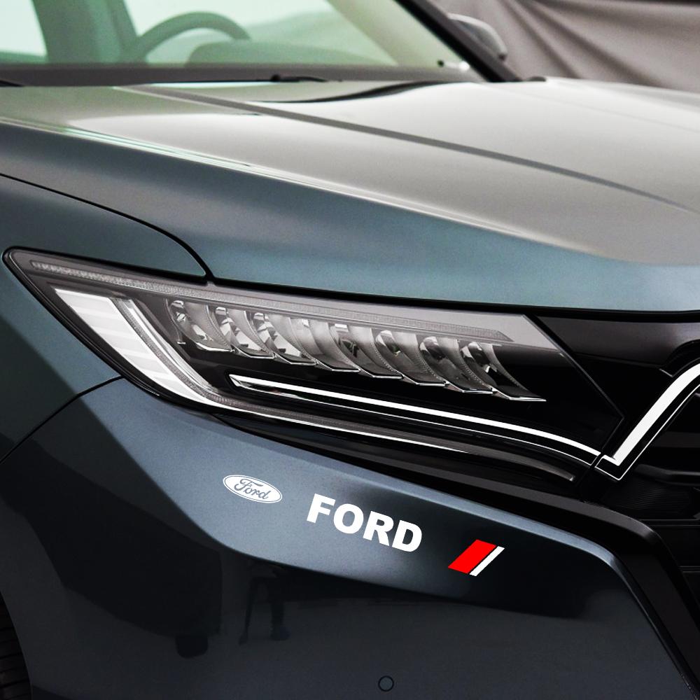 SFXU9 4 шт. Значок-эмблема на ручку двери автомобиля для Ford Focus Fiesta Ranger Mondeo S-MAX Kuga Mustang ПВХ Автомобильные аксессуары для тюнинга экстерьера