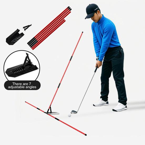 Golf Alignment Stick To Install Golf Holder Angle Adjustable Easy Swing Trainer Aid Golf