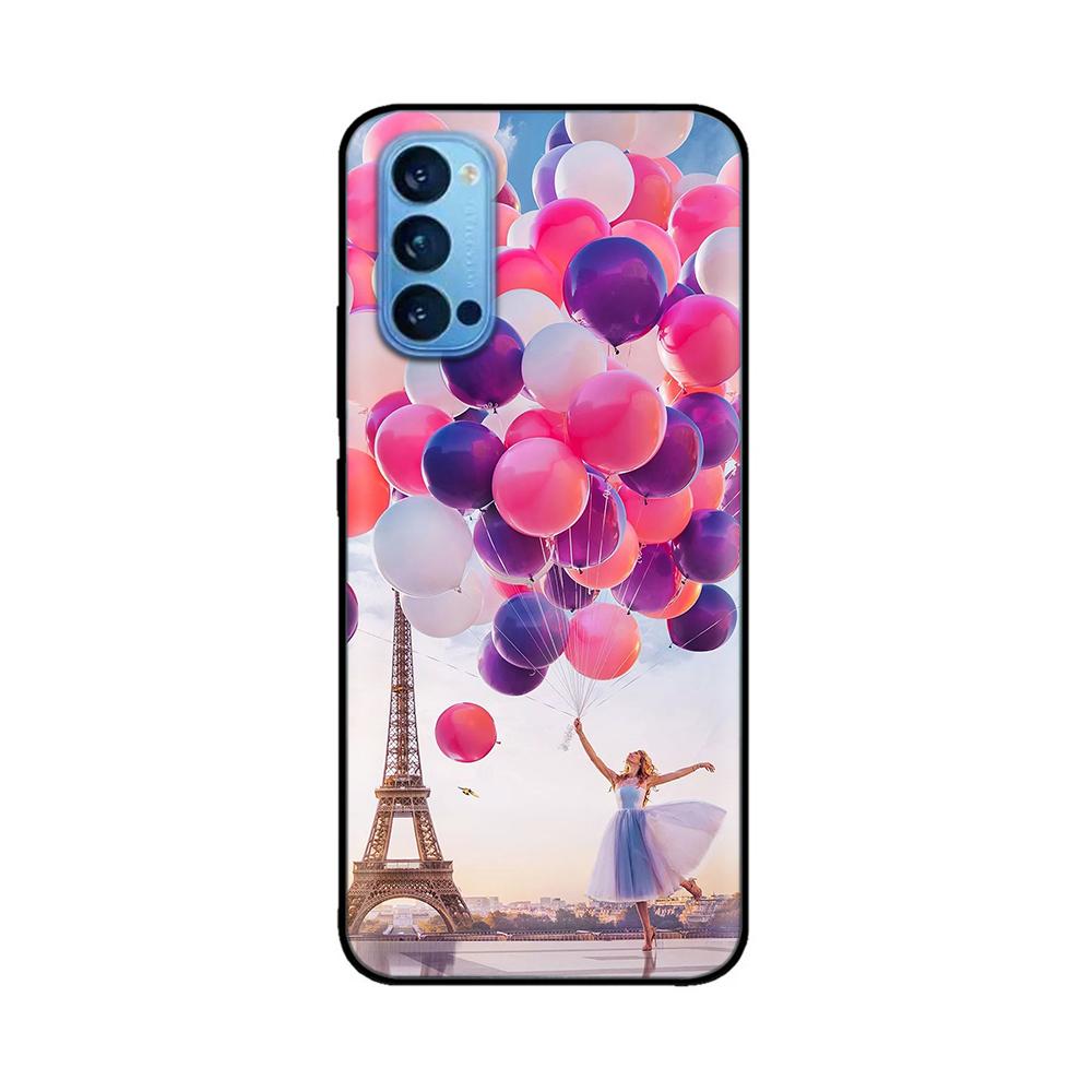 Чехол для Oppo Reno4 Pro 5G Мягкий ТПУ Черный Силиконовый Задняя Крышка Телефона для OPPO Reno 4 Reno4 Pro 5G 4G Чехол Funda Coque Бампер Capa