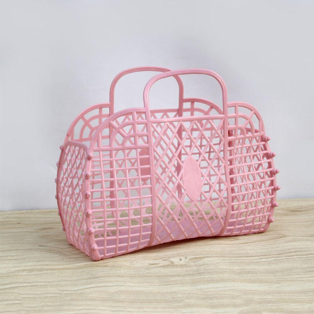 Portable Summer Handbag Home Organizer Washing Storage Basket Women Bath Basket Laundry Basket