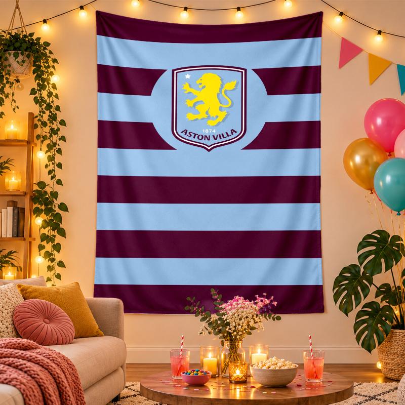 Полиэстеристый настенный гобелен с дизайном Aston Villa, Декоративное панно для спальни, гостиной, общежития